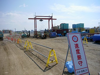 泥濃式推進施工全景(ESS工法)