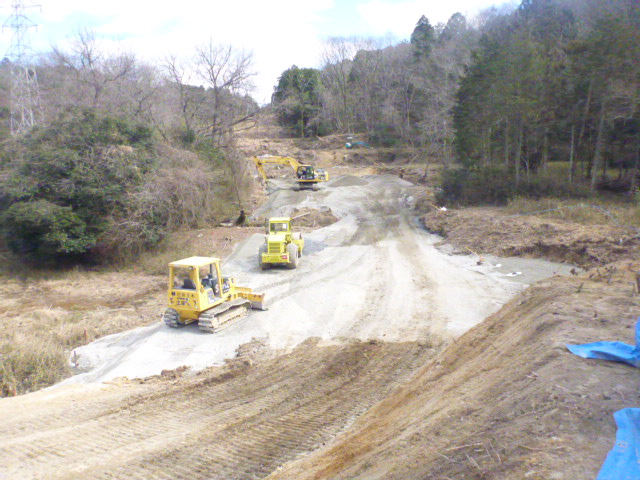 工事用道路・表層排水工施工状況